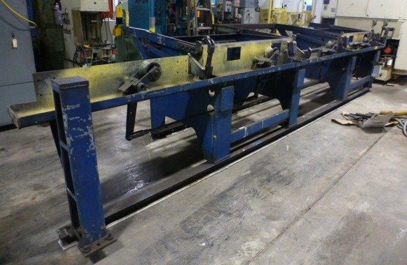 3-1/4" MODERN CUT-OFF MACHINE No. 3LD, 1/4" - 3-1/4", 20' Bar Feed, A-B PLC, Tooling, 10 HP, 1994