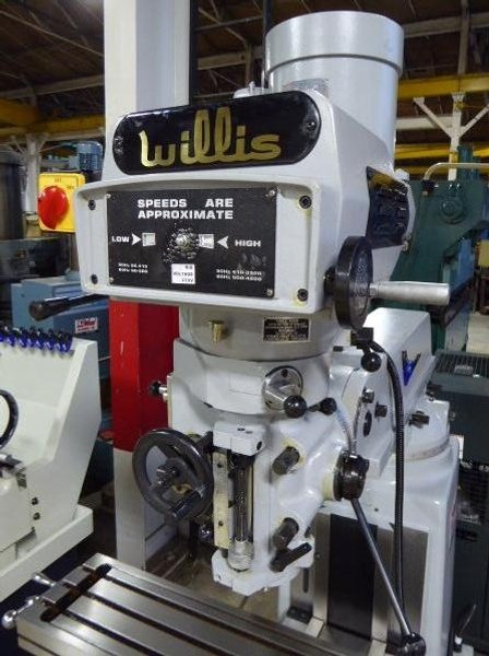 WILLIS Vertical Mill No. 1050, 10" x 50" Tbl., V-Speed, R-8, 3 HP, New