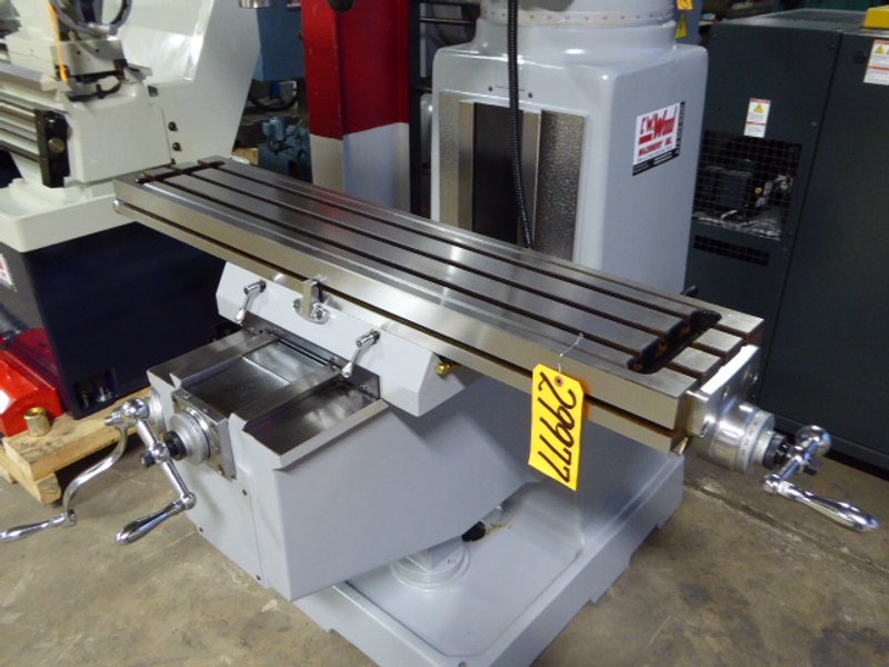 WILLIS Vertical Mill No. 1050, 10" x 50" Tbl., V-Speed, R-8, 3 HP, New