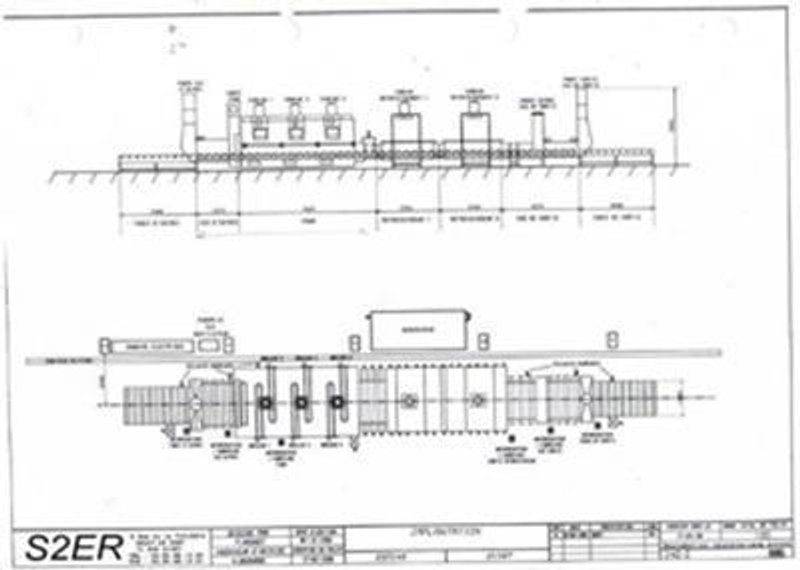 57"W., 16"H., 57"L., RIPOCHE, ROLLER HEARTH ANNEALING FURNACE, 3 ZONE