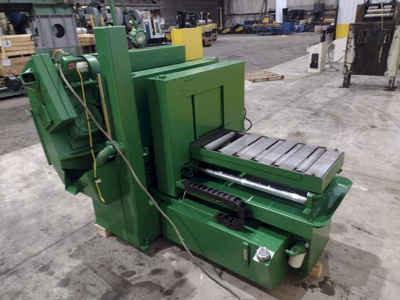 12" X 12" HYD-MECH MODEL #H-12A FULL AUTOMATIC FEED HORIZONTAL BANDSAW PLC 100 CONTROLS: STOCK #22130