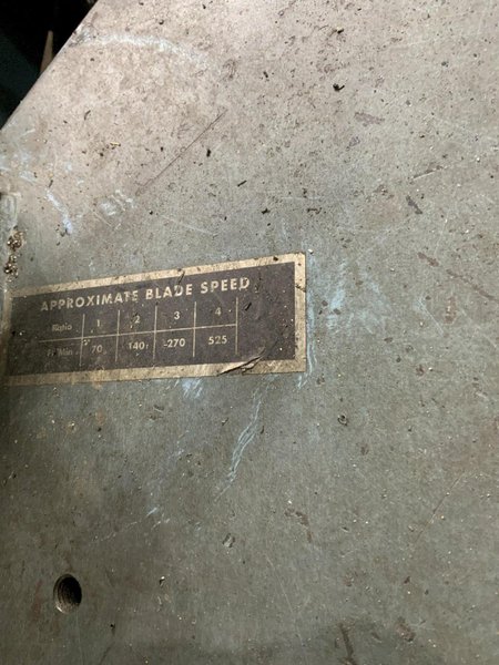 9" X 14-1/2" ROLL-IN SAW MODEL EF 1459 VERTICAL BANDSAW: STOCK #80922