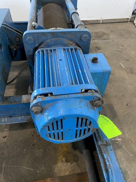 3 TON ACE TOP RUNNING DOUBLE GIRDER TROLLEY HOIST. STOCK #0309922