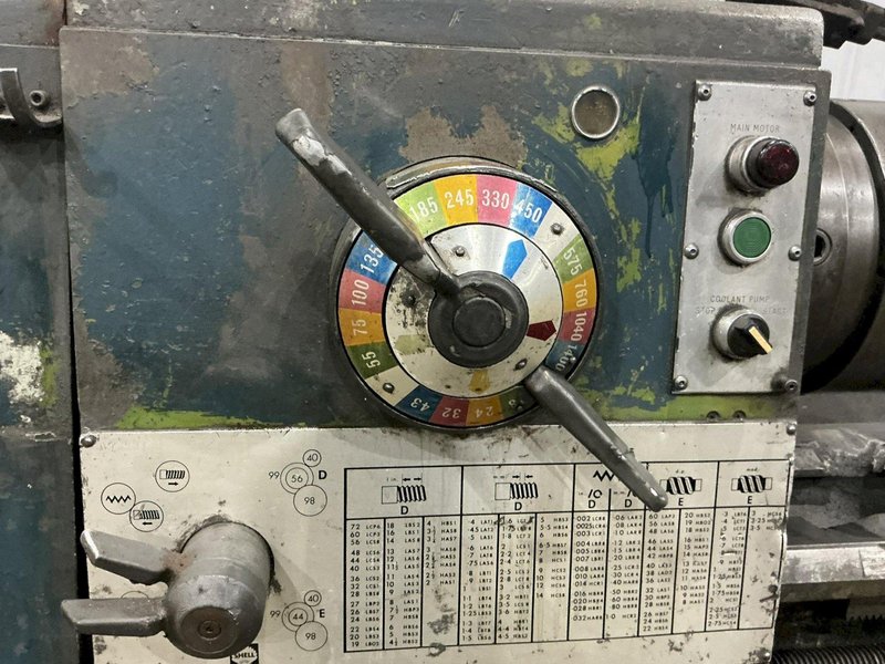 21" X 84" CLAUSING MODEL #21 ENGINE LATHE METRIC &amp; 3.5" HOLE: YOBRO #25140