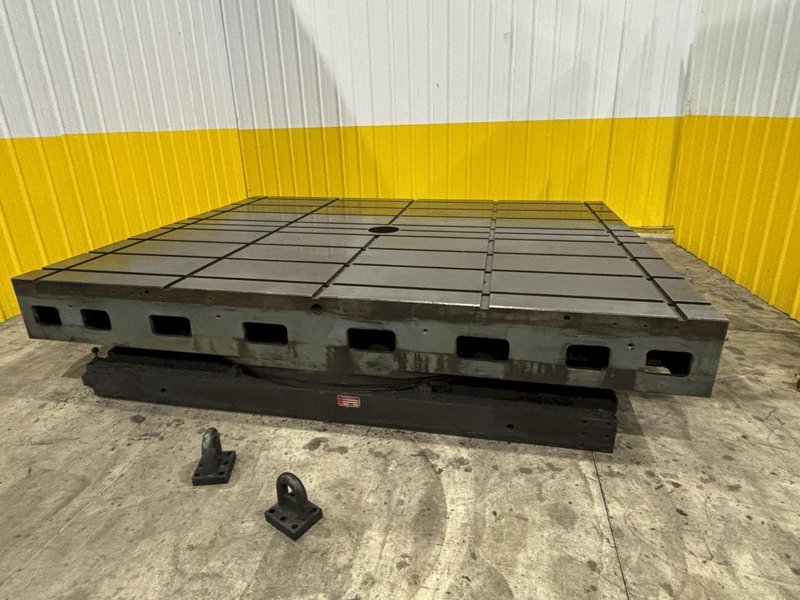96" X 120" GIDDINGS &amp; LEWIS T SLOT POWERED AIR LIFT ROTARY TABLE: STOCK #22066