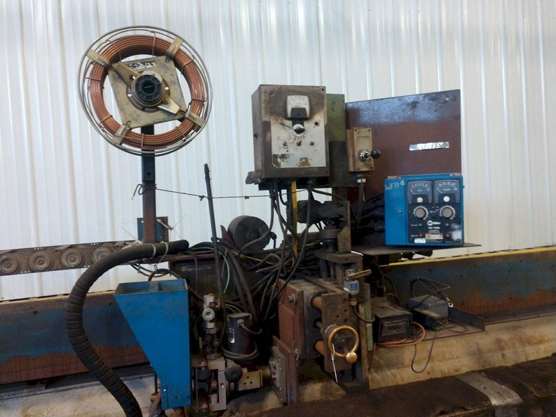 144" RANSOME TANK SEAM WELDER WITH MILLER WELDING COMPONENTS: STOCK 13395