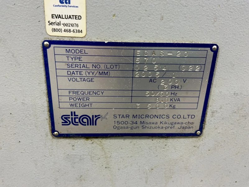 Star CNC Lathe - Ecas-20
