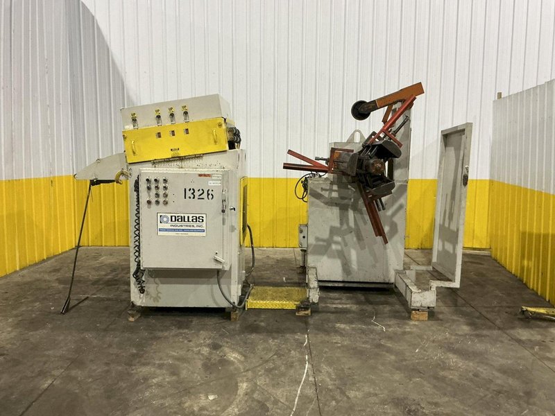 8,000 LBS X 24" X .125" DALLAS UNCOILER COIL REEL, MOTORIZED STRAIGHTENER - FEED LINE: YOBRO #24808