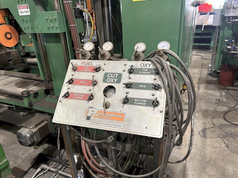 50" x 24" x 6" PEDDINGHAUS MODEL #ABCM-1250-3D CNC AUTOMATIC BEAM COPING MACHINE: STOCK #19881