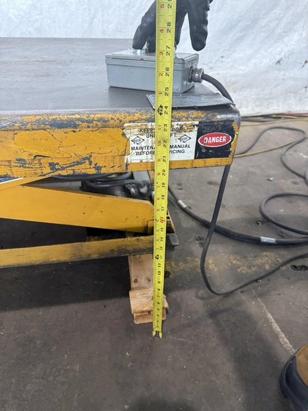 6,000 LB X 48" X 64" ECOA MODEL HLT HYDRAULIC LIFT TABLE. STOCK # 1009124