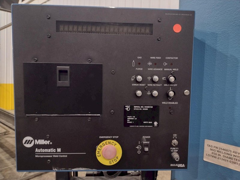 12" ITW WELDING AUTOMATION LATHE, WITH MILLER WELD CONTROLLER &amp; MILLER XMT 304 SERIES ARC WELDER: YOBRO #24402