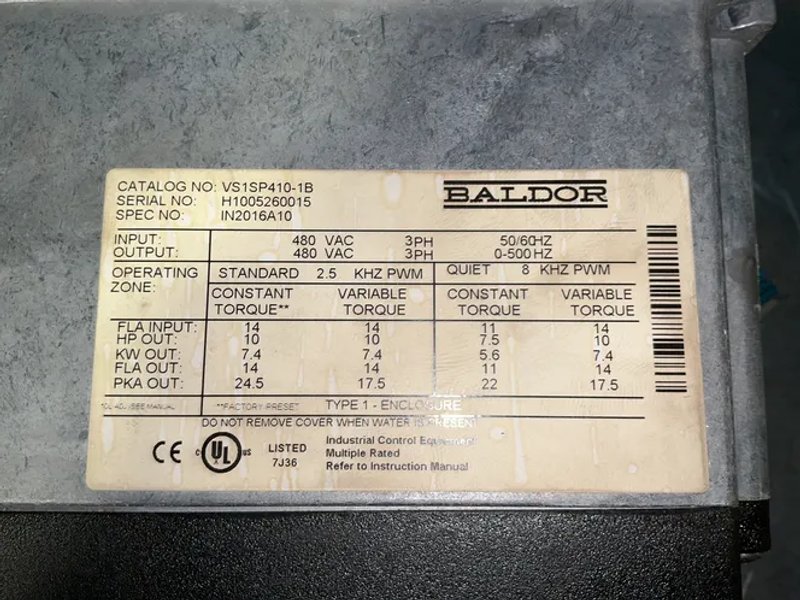 Baldor  H2 Inverter  - Vs1p410-1b