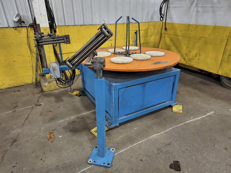 60" AWC HORIZONAL MOTORIZED PALLET WIRE TYPE COIL REEL UNCOILER : YOBRO 26505