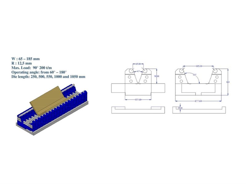 Variable - bending die for high strength steel