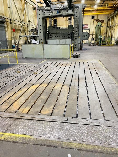48" X 288" X 14" GIDDINGS &amp; LEWIS T-SLOTTED FLOOR PLATE STOCK #3104