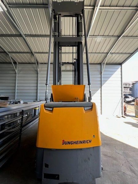 Jungheinrich EKS414s 48V Electric High-Level Order Picker Forklift, 2020 – 3,000 LB Capacity – Very Narrow Aisle (VNA) Warehouse Lift