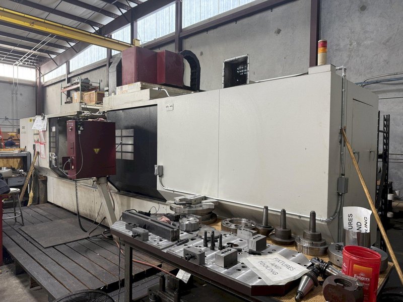 OKK, MODEL KCV 800 CNC VERTICAL MACHINING CENTER, 120" X, 33" Y, 28" Z, 40 ATC, 12,0000 RPM, 2007, EXC.