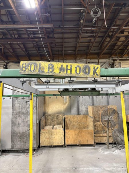 ADVANCED CURING SYSTEMS AUTOMATIC HANGER CONVEYOR PASS-THROUGH SYSTEM: YOBRO #24994