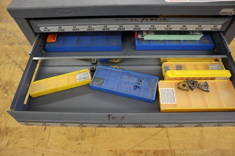 Huot Drill Index: Wire Gauge, 5 Drawers- Auction Item
