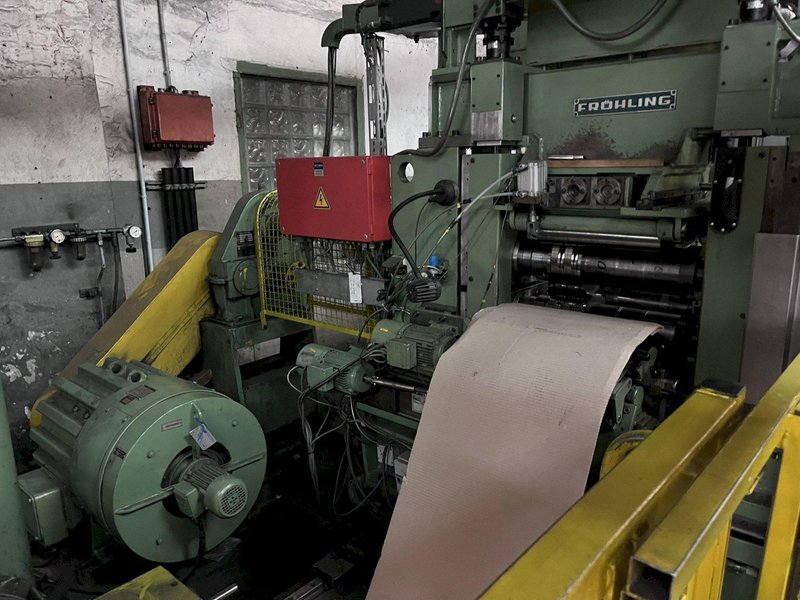 FROHLING 350MM PRECISION RING SLITTING LINE, DOUBLE LOOP