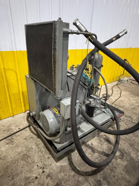 100 TON ROLLFORM INC HYDRAULIC 4 POST CUTOFF &amp; POWER UNIT, 12" STROKE: YOBRO #24328