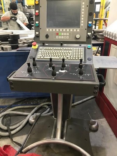 (2015) 10" X 10" X .40" TAURING ALPHA-200CNCI CNC ANGLE BENDING ROLL. STOCK # 0744422