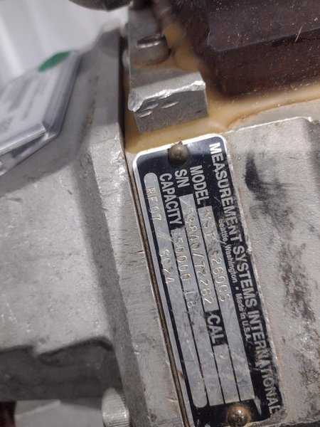 50,000 LBS MSI MODEL #6260CS TRANS-WEIGH WIRELESS LOAD CELL, FOR CRANE SCALE: YOBRO #24759