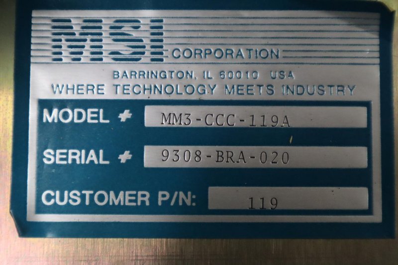 MSI Corp Servo Drive Amplifier MM3-CCC-119A
