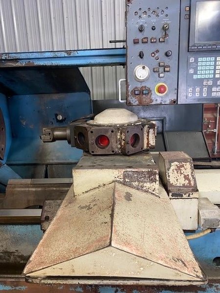 Used, Mazak Powermaster Chucker (PMC) CNC Lathe with 14.5" Spindle Bore