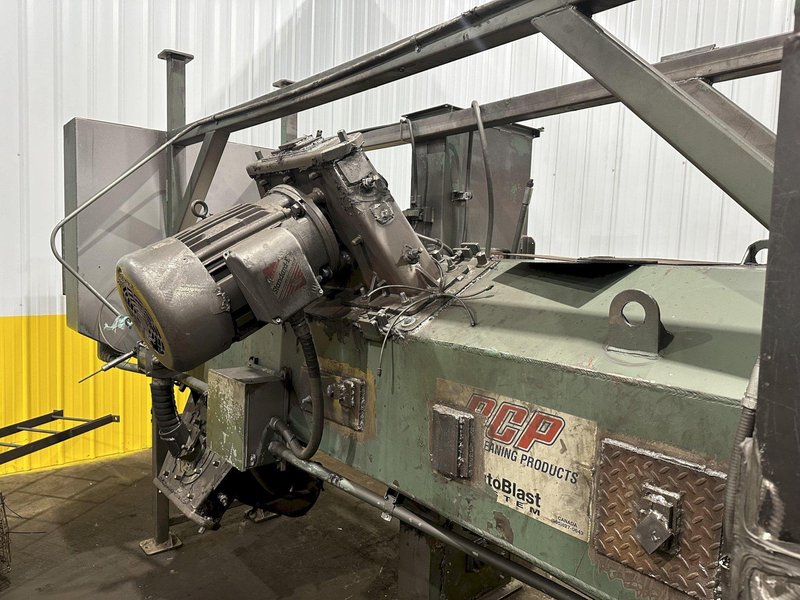 3" BCP MODEL #A4-7620 3-WHEEL COIL BAR PASS -THROUGH BLAST MACHINE, RECLAIM &amp; DUST COLLECTOR: STOCK #20000