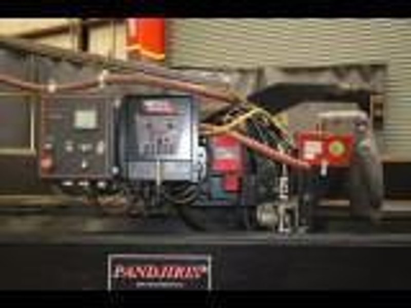 120" X 3/8" PANDJIRIS MODEL 120I-50 SEAM WELDER WITH LINCOLN POWERWAVE: STOCK # 71485