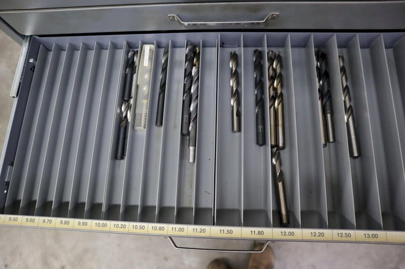 Huot Large 4 Drawer Cabinet of Metric Drills- Auction Item