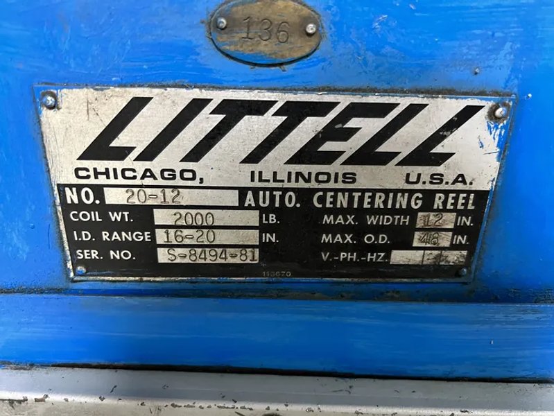 LITTELL 2,000LB NON-POWERED REEL, STOCK# 14184J