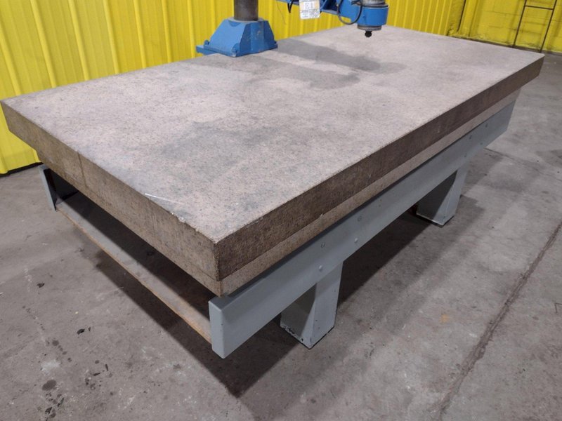 PORTER-CABLE ROUTER W/ HD GUIDE ARM ON 8' X 4' X 10" STARRETT CRYSTAL PINK GRANITE SURFACE PLATE: STOCK #19044