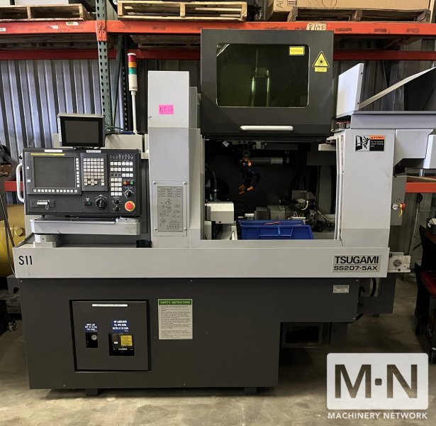 Tsugami SS207-5AX CNC Swiss Lathe, 2017 w/ Laser