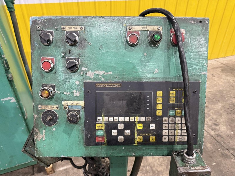 10,000 LBS X 24" X .105" ROWE ENTRY SERVO FEED LINE, COIL CAR, REEL, STRAIGHTENER, INDRAMAT SERVO FEED: YOBRO #24518