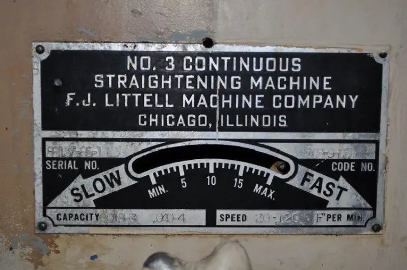 LITTELL 8" X .040" LITTELL STRAIGHTENER, STOCK# 13624J