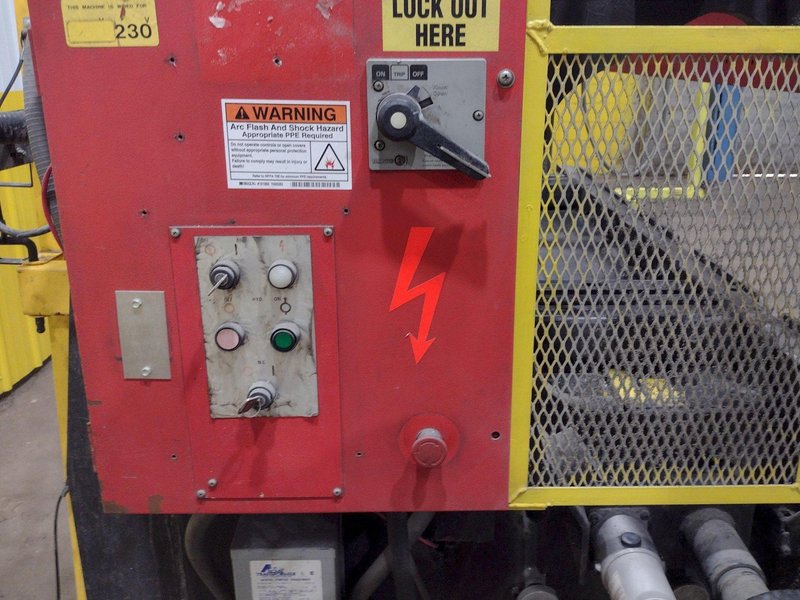 50 TON x 6' AMADA MODEL #RG50 HYDRAULIC PRESS BRAKE NC9-EX CONTROL, 1987: STOCK #19273
