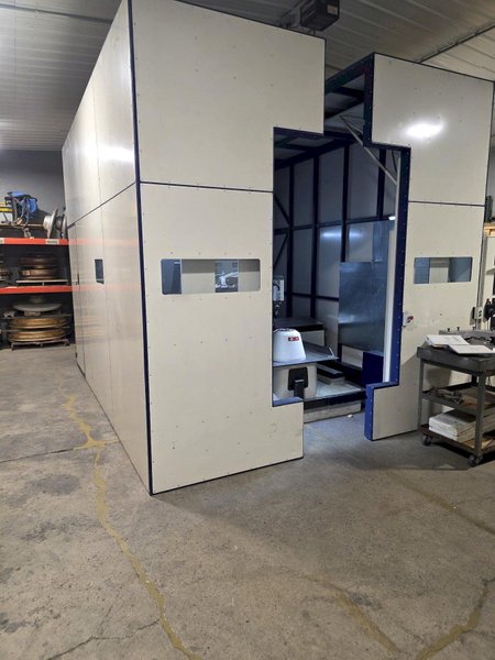 2022 Kenan/Palmer automatic grinding cell
Model CK1250 automatic grinder
5 axis CNC
14” x 1 ¼” diamond grinding wheel
o.63 x 6’ diamond coated deburring tool
Fanuc series CNC controls
Fanuc and Yazkawa HSD spindle drives
One Fanuc spindle 7.5KW/10 hp 12,000 RPM
One Fanuc spindle 7.2 KW/9.6 hp 1000-24000 RPM
Workpiece dimensions 49” x 35.6” high
Castings up to 2500#
Moveable controls panel
Two side access doors and front opening access
Manually adjustable tailstock 
360 degree casting stand and R to L movement
360 volt 60 hz 3 Ph
Approx. 24,000#