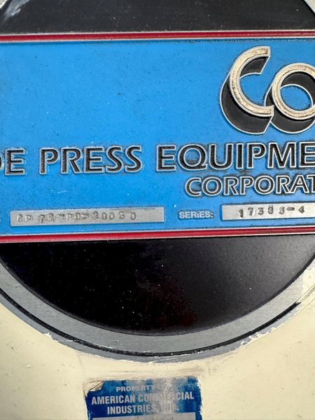 20,000 lbs. x 30" wide Coe Conventional Servo Coil Feed Line For Sale