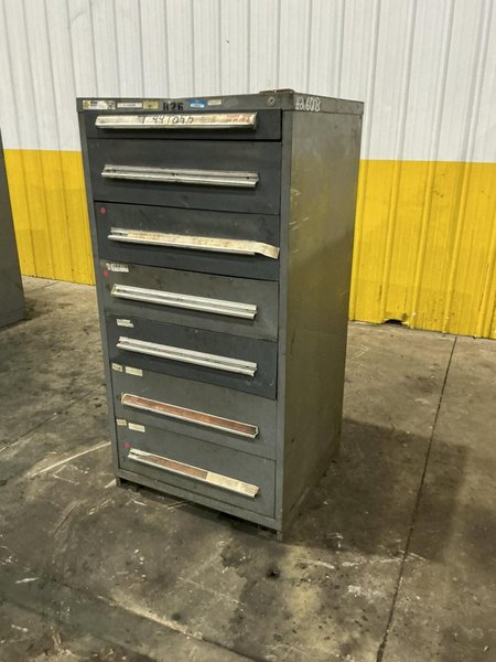 7 DRAWER X 30” X 28” X 59”  STANLEY VIDMAR TOOL STORAGE CABINET: YOBRO #26073