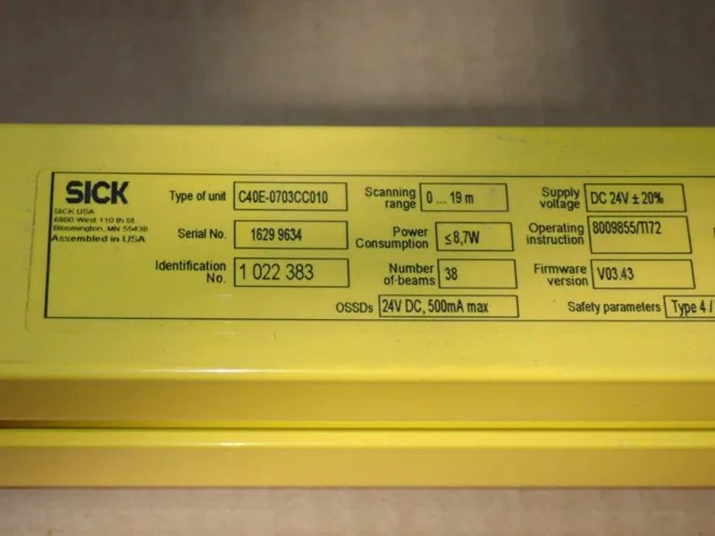 Sick Light Curtain Pair - C4k5-0703ccxx0b Kit