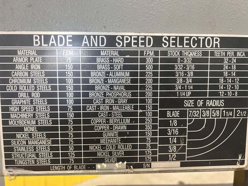 20" DAKE PARMA TRADEMASTER VERTICAL BANDSAW: STOCK #21091