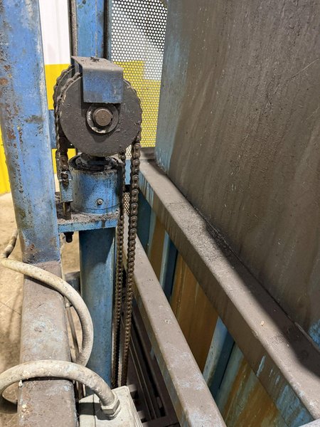 4,000 LBS X 72" X 48" X 72" HIGH ADVANCED LIFTS MODEL #HRDP-6120-4848-M DUMP TILT HOPPER FEEDER: YOBRO #24753
