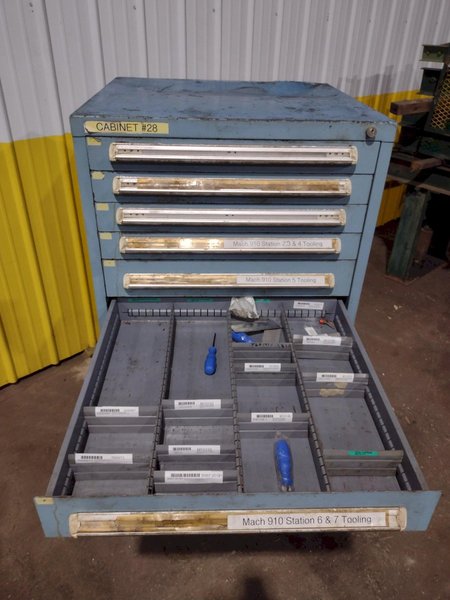 11 DRAWER STANLEY VIDMAR BLUE TOOL STORAGE CABINET 30" X 29.5" X 59"H : YOBRO 26150
