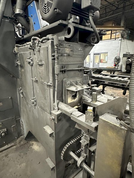 6" X (2) 15 HP WHEEL WHEELABRATOR "SKEW ROLL PIPE &amp; BAR" SHOT BLAST BLASTER SYSTEM: STOCK #20002