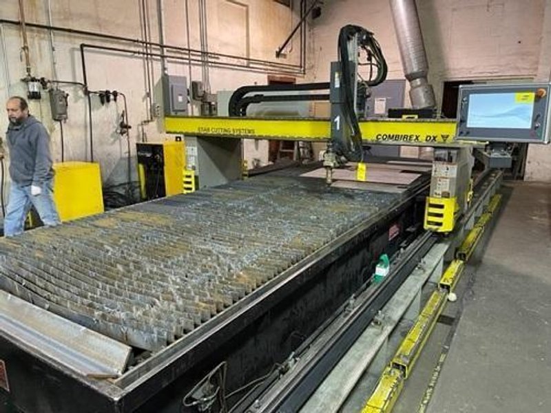 6'5" x 21' ESAB MODEL #COMBIREX DX3000 GANTRY STYLE PLASMA CUTTING MACHINE