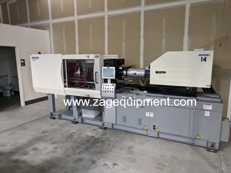 Nissei Used NEX110-9E Electric Injection Molding Machine, 121 US Ton, 3 oz., Yr. 2007