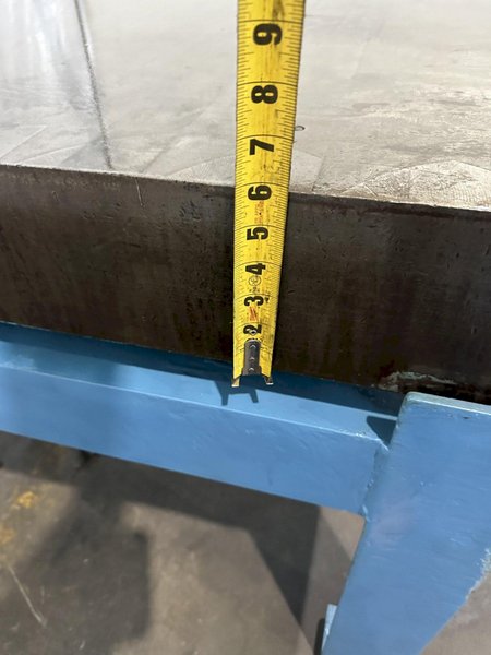 60" X 96" CAST IRON SURFACE PLATE W/ STAND. STOCK # 0850523.