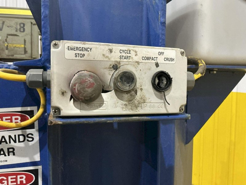 55 GALLON DRUM VESTIL HYDRAULIC CRUSHER &amp; COMPACTOR, MODEL #WBB3147055: YOBRO #24913
